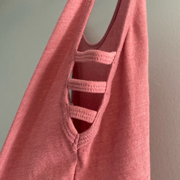 Pink bodysuit with ribbed sides size:Large - Picture 2 of 5